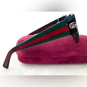 GUCCI - NEW Web Stripe Oversized Sunglasses GG1587S Full Set/ Full Inclusion